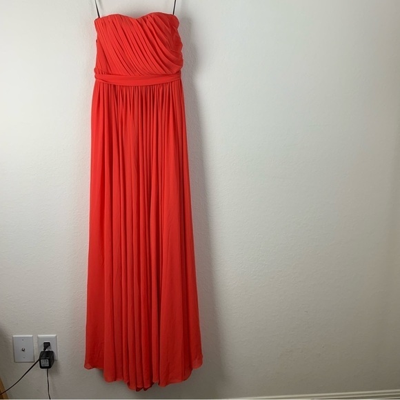 Michael Costello X Revolve Womens red strapless maxi dress gown M - Picture 1 of 10